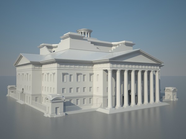 france style 3d model - Classical Style Building by Vanderdal