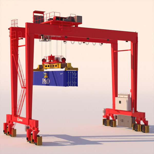 maya rtg gantry crane kalmar - RTG Gantry Crane Kalmar by ArqArt3D