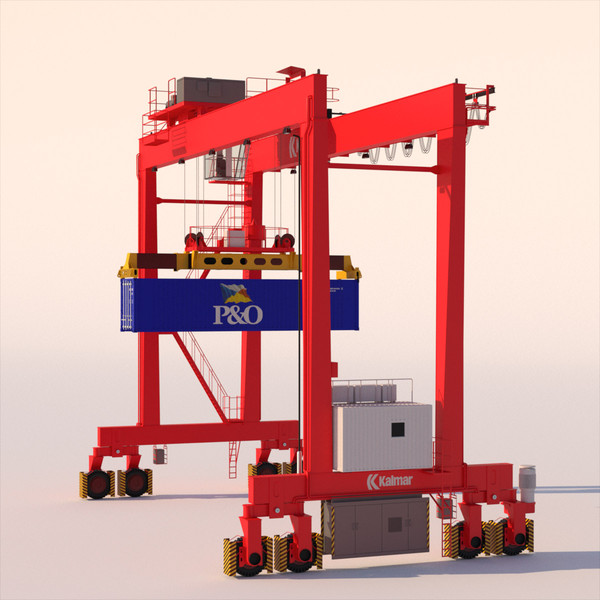 maya rtg gantry crane kalmar - RTG Gantry Crane Kalmar by ArqArt3D