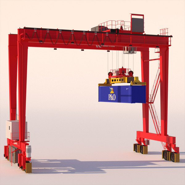 maya rtg gantry crane kalmar - RTG Gantry Crane Kalmar by ArqArt3D