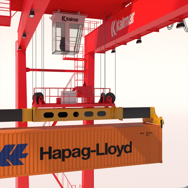 maya rtg gantry crane kalmar - RTG Gantry Crane Kalmar by ArqArt3D