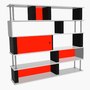 modern bookcase 3ds