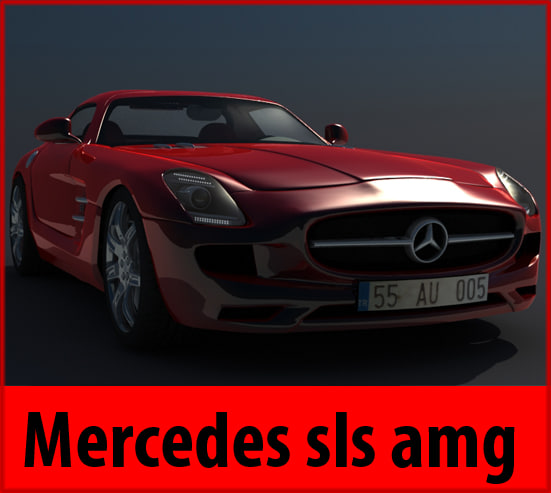 3ds max mercedes sls amg - mercedes sls amg by dmtnt