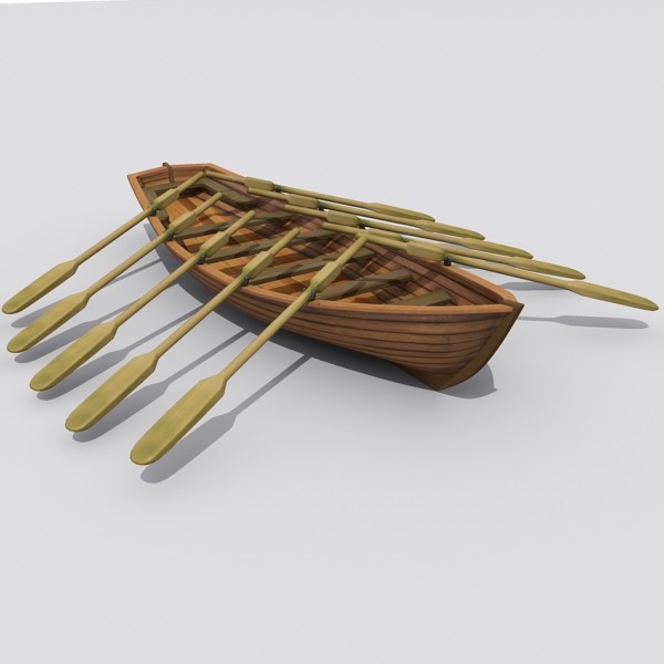 3d wooden life boat model - boat 2 by ultraspek