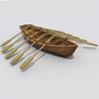 3d wooden life boat model