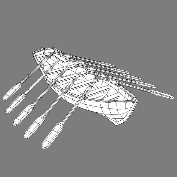 3d wooden life boat model - boat 2 by ultraspek