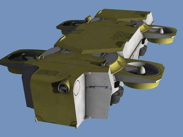 3ds max hovercraft transports vehicles - Hover bus... by aristarch