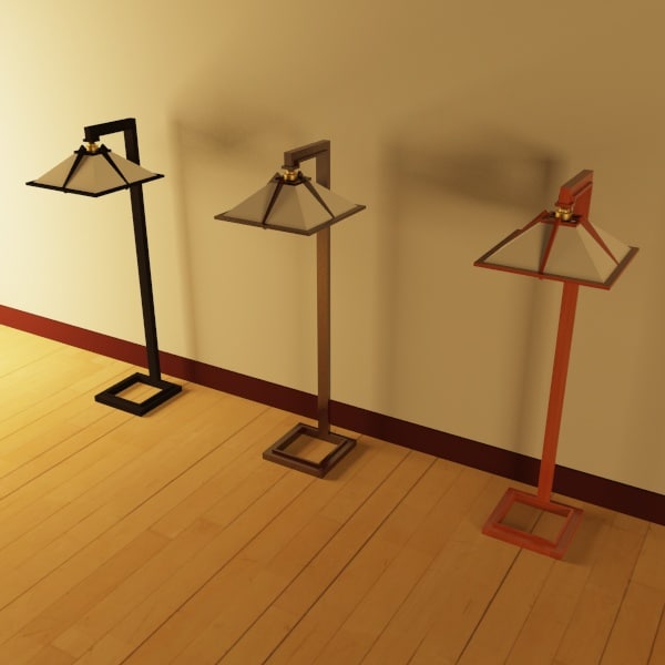 3dsmax taliesin floor lamps yamagiwa - Yamagiwa Taliesin 1 Floor... by okrim