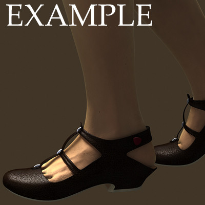 3d heel shoes model - Laquered female shoes... by aristarch