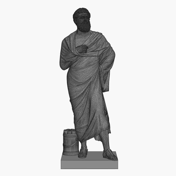 sophokles greek roman 3d model - Sophokles... by clay master