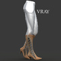 heel stiletto boots mannequin 3d max
