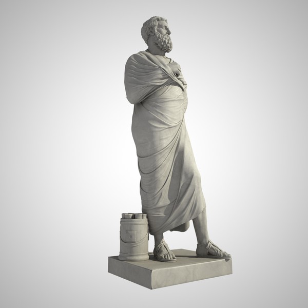 sophokles greek roman 3d model - Sophokles... by clay master
