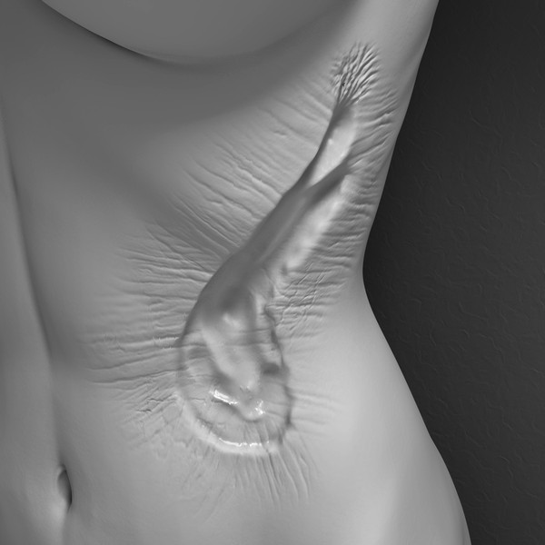 mutilated female corpse 3d model - Mutilated Corpse Body Female... by scyrus