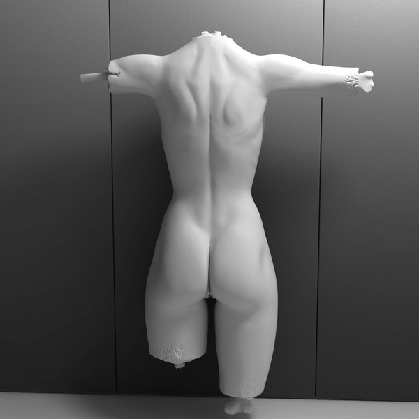 mutilated female corpse 3d model - Mutilated Corpse Body Female... by scyrus
