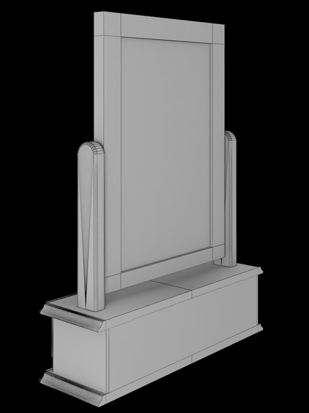 mirror wood modelled max - mirror by geimers