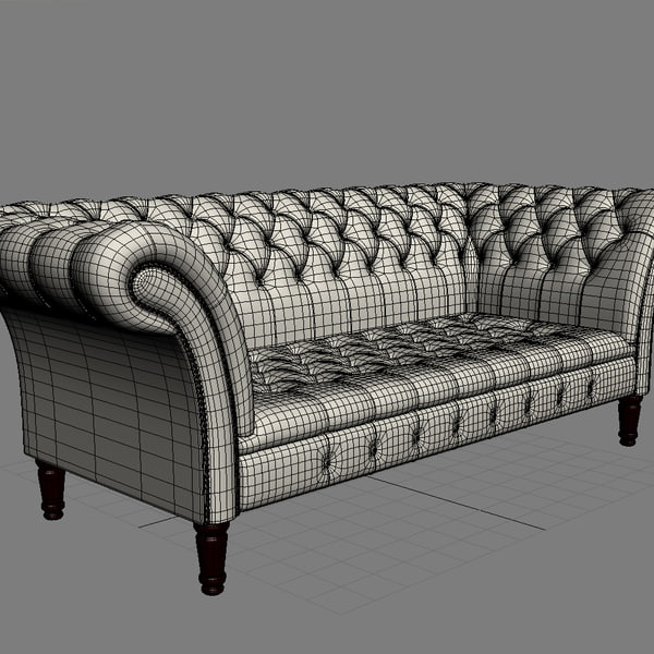 sofa chesterfield durham 3d max - Chesterfield The Durham Sofa... by joker1979