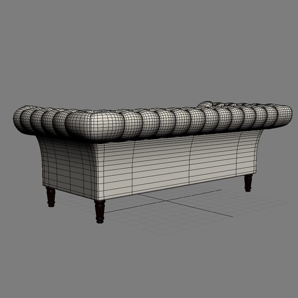 chair sofa armchair 3d max - Chesterfield The Durham Armchair&Sofa... by joker1979