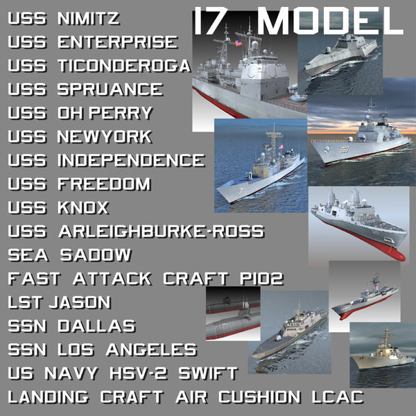 3ds uss nimitz ship navy - USS NAVY Collection 17 War Ship... by Omegavision
