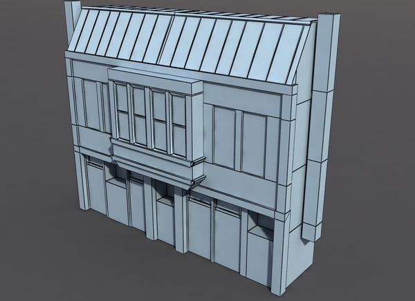 derelict building exterior ma - Derelict House Low Poly... by cerebrate