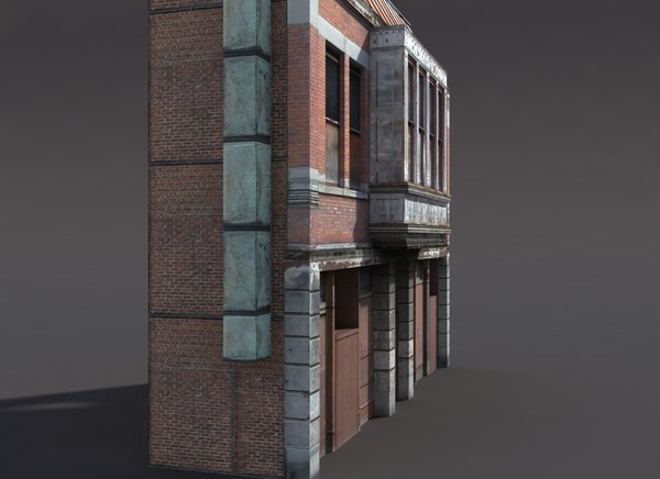 derelict building exterior ma - Derelict House Low Poly... by cerebrate