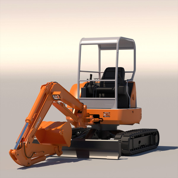 mini excavator hitachi ex50u 3d max - Mini Excavator Hitachi EX50U... by ArqArt3D