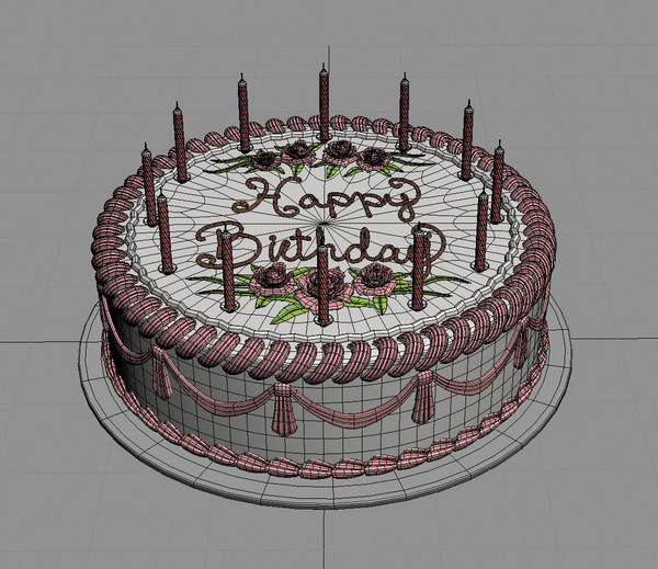 birthday cake 3d model - Birthday Cake... by PlastyForma