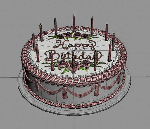 birthday cake 3d model - Birthday Cake... by PlastyForma