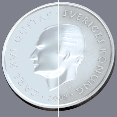 swedish crown coin 3d max - Swedish crown coin... by aristarch