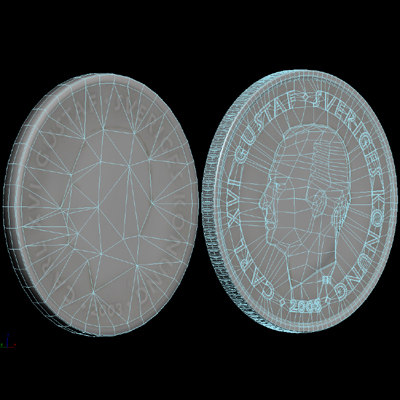 swedish crown coin 3d max - Swedish crown coin... by aristarch
