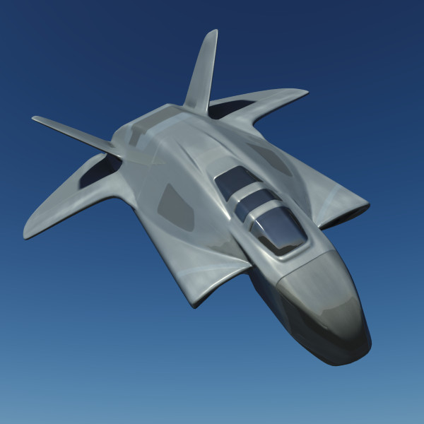 lightwave space fighter jet - Space Fighter by PolyTron
