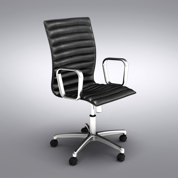 3d model chair ripple black - Ripple Black Leather Office Chair by dddshop