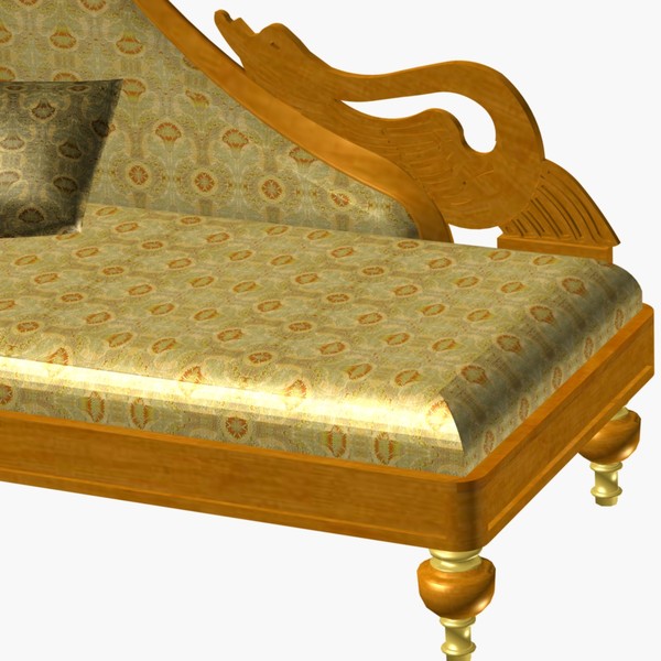 3d antique chaise lounge swan model - The Swan Lounge by chaosfractal