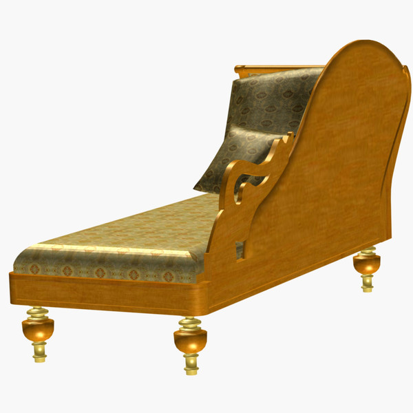 3d antique chaise lounge swan model - The Swan Lounge by chaosfractal