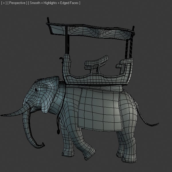 3d elephant african model - Elephant 3... by happyyyy
