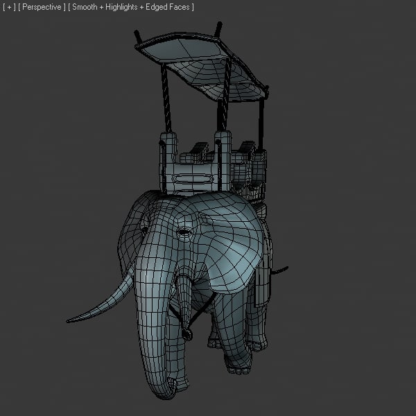 3d elephant african model - Elephant 3... by happyyyy