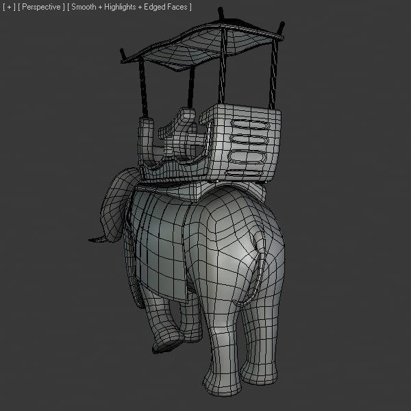3d elephant african model - Elephant 3... by happyyyy