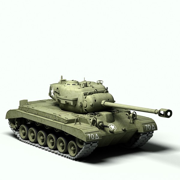 3d ww2 pershing tank m26 - M26 Pershing tank by Sandu_Bublic