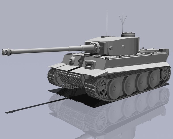 3d model pzkpfw tiger tank - PzKpfw VI TigerI by jhthomas512