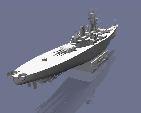 uss new jersey battleships 3d dxf - USS New Jersey Battleship by jhthomas512