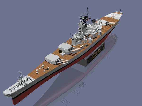 uss new jersey battleships 3d dxf - USS New Jersey Battleship by jhthomas512