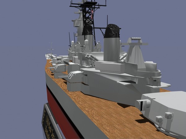 uss new jersey battleships 3d dxf - USS New Jersey Battleship by jhthomas512