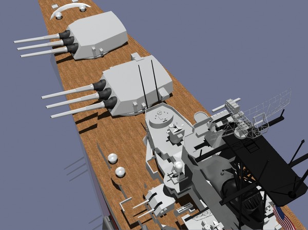 uss new jersey battleships 3d dxf - USS New Jersey Battleship by jhthomas512