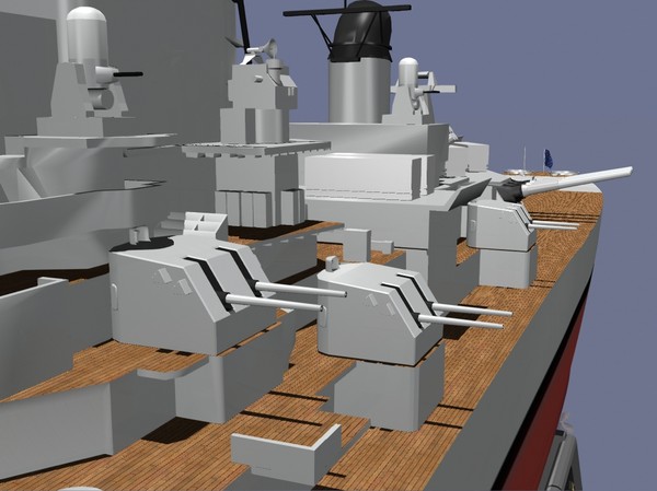 uss new jersey battleships 3d dxf - USS New Jersey Battleship by jhthomas512