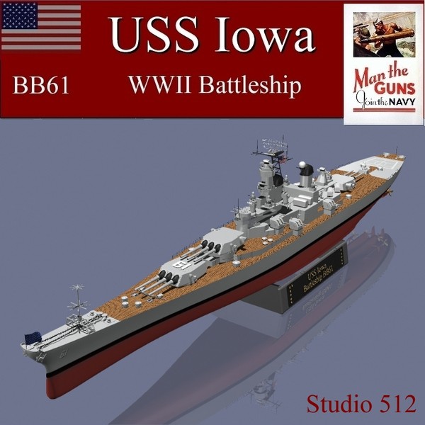 maya iowa battleships - USS Iowa Battleship by jhthomas512