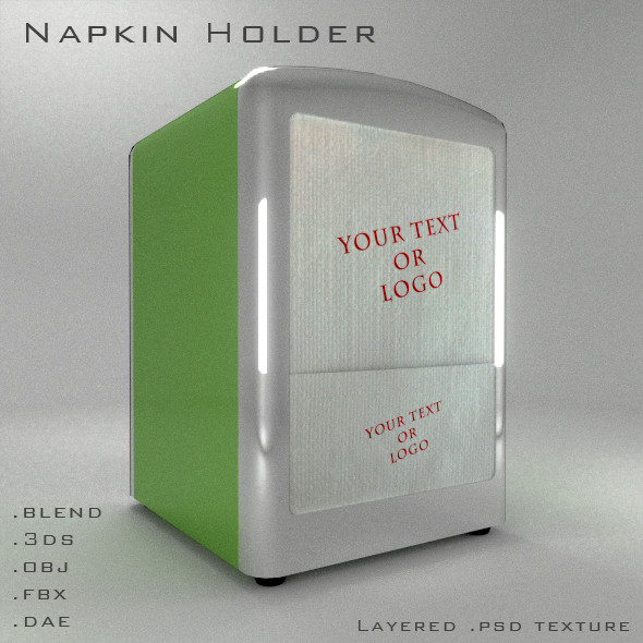 customizable napkins holder 3d model - Customizable Napkins Holder... by robstranges