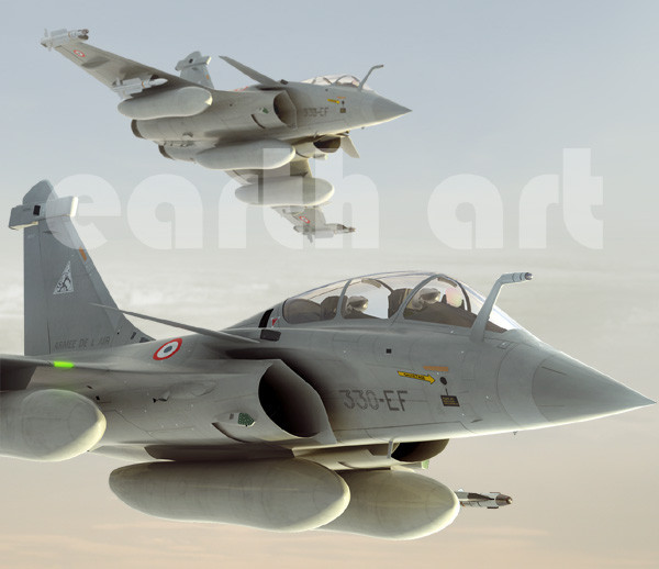 rafale french fighter aircraft 3d model - Rafale --- French fighter by earth art