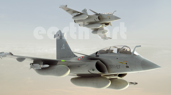 rafale french fighter aircraft 3d model - Rafale --- French fighter by earth art