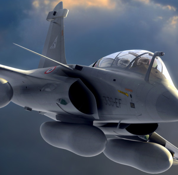 rafale french fighter aircraft 3d model - Rafale --- French fighter by earth art