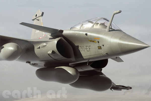 rafale french fighter aircraft 3d model - Rafale --- French fighter by earth art