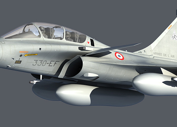 rafale french fighter aircraft 3d model - Rafale --- French fighter by earth art